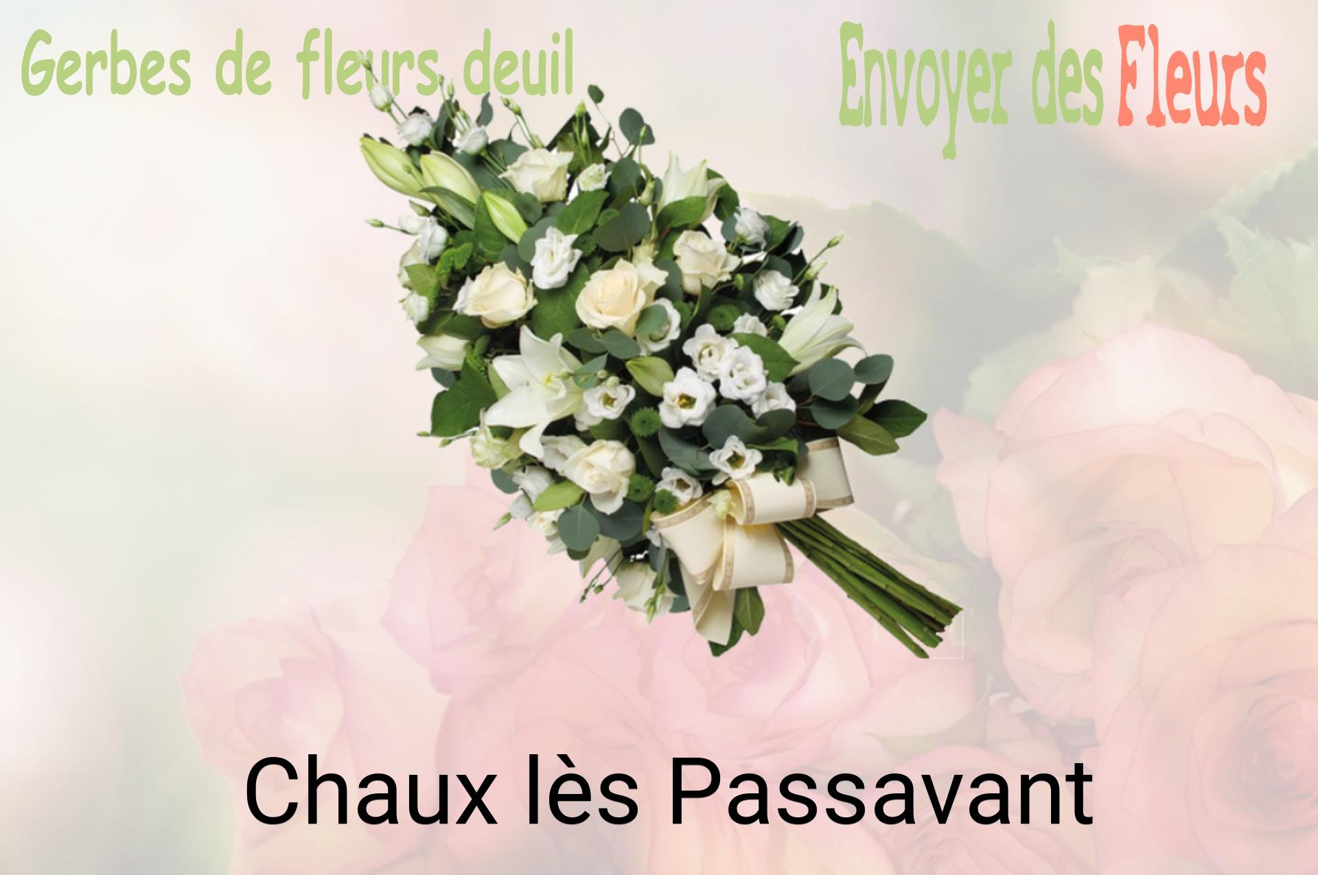 Gerbe de fleurs de deuil livrée à Chaux-lès-Passavant